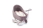 Docka, bamse och tillbehör - Smallstuff Doll Carriage - Powder - 51001-10