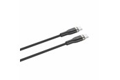 USB-kabel - FIXED METAL series 100W - USB-C <-> USB-C - 1.2m - Svart - FIXDB-CC12-BK