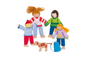 Docka, bamse och tillbehör - Goki Dollhouse Family - 51863