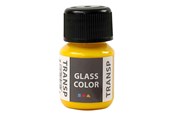 Kreativa spel - Creativ Company Glass Color Transparent Paint - Lemon Yellow 30ml - 31671