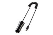 Mobile - Adapters & Chargers - Vivanco Car Charger USB-C 2.4A with 1m spiral cable Black - 4008928627855