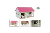 Dockhus & Tillbehör - Kids Globe Horse Stable Pink with 2 Boxes and Storage 1:32 - 610245