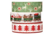 Konst- och hantverksmaterial - Colorations - Washi Tape Christmas 3 Rolls 5mtr. - 28AT10