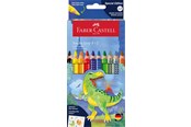 Skriv- och ritverktyg - Faber-Castell CP Jumbo Grip dino 8+2 cardboard wallet - 110922
