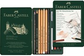 Skriv- och ritverktyg - Faber-Castell Set Pitt Monochrome tin of 12 - 112975
