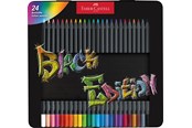 Skriv- och ritverktyg - Faber-Castell Colour Pencils Black Edition tin 24x - 116425