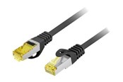 Nätverkskabel - Lanberg patch cable - 50 cm - black RAL 9004 - Svart - 0.5m - PCF6A-10CU-0050-BK