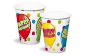 Leksaker - Folat BV Cups Happy Birthday 6pcs. - 65491