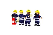 Docka, bamse och tillbehör - Tidlo Wooden Dollhouse Dolls Firefighters 4 pcs. - T0117