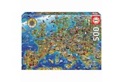 Pusselspel - Educa 500 Pieces Crazy European Map Puzzle - 80-17962