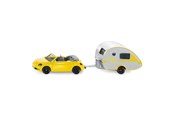 Leksaksbil - SIKU Car with Trailer Caravan 1:55 - 313-1629