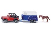 Leksaksbil - SIKU Jeep With Horse Trailer - 313-1651