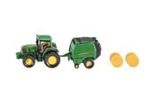 Leksaksbil - SIKU John Deere Tractor With Round Baler - S-1665