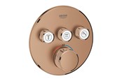 Mixerkranar och beslag - Grohe Grohtherm SmartControl Thermostat for installation with 3 valves Brushed Warm Sunset - 29121DL0