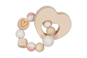 Babyleksaker - Goki Wooden Gripping Ring Heart - 65219