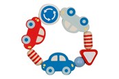 Babyleksaker - Goki Wooden Gripping Ring Cars - 65199