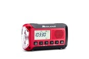 DAB, Nätverk & Klockradio - MIDLAND ER250 BT Emergency Bluetooth Radio - Solar - Dynamo - 130 Lumens Flashlight - 2600mAh Powerbank - AM/FM - Mono - Röd - C1587