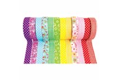 Konst- och hantverksmaterial - Colorations - Tape Fabric and Patterns Set of 12 - CHABFAB