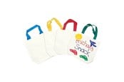Konst- och hantverksmaterial - Colorations - Cotton Carrier Bag Set of 12 - CANVAS