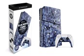 Spel Tillbehör - MAXX TECH Slim Faceplates + Controller Faceplates - Blue Wave Camo - Miscellaneous Skydd - Sony PlayStation 5 - MXT-SLFPBC-PS5
