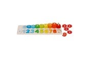 Babyleksaker - Goki Wooden Sorting Game Learning to Count with Gears 55 pcs. - 58451