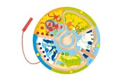 Babyleksaker - Goki Wooden Magnet Maze Learning to Count in the Zoo - 58716