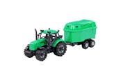 Leksaksbil - Cavallino Toys Cavallino Tractor with Horse Trailer Green Scale 1:32 - 1272FM04