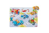 Pusselspel - Goki Wooden Stud Puzzle Vehicles with Sound 6 pcs. Trä - 57399