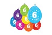 Leksaker - Globos Balloons 2-sided Printed Number 6 8 pcs. - 512006