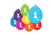 Leksaker - Globos Balloons 2-sided Printed Number 1 8 pcs. - 512001