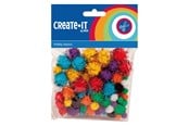 Kreativa spel - Haza Witbaard Glitter Pompoms 78pcs. - 192321