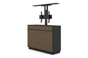 Väggfäste, AV-Möbel - Multibrackets M cabinet unit - Lift - for LCD display - design walnut - white - Max 50 kg - recommended for 55" - 7350105215896