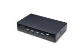 KVM switch - StarTech.com 4-Port DisplayPort KVM Switch 4K 60Hz TAA Compliant - KVM / audio / USB switch - 4 ports - TAA Compliant - P4AD122-KVM-SWITCH