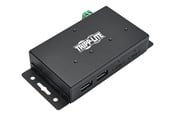 USB Hub - Eaton series 4-Port Industrial-Grade USB 3.1 Gen 2 Hub - 10 Gbps 2 USB-C & 2 USB-A 15 kV ESD Immunity Iron Housing USB Hub - 4 porte - Svart - U460-2A2C-IND