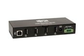 USB Hub - Eaton series 4-Port Rugged Industrial USB 2.0 Hi-Speed Hub w 15KV ESD Immunity Metal Mountable USB Hub - 4 porte - Svart - U223-004-IND