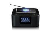 DAB, Nätverk & Klockradio - Lenco CR-650BK - DAB+/ FM Clock Radio with Bluetooth® and wireless charging black - DAB/DAB+/FM - Stereo - Svart - CR-650BK
