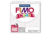 Hobby Tillbehör - Fimo Mod. clay FIMO kids white glitter - 78534