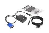 KVM switch - Eaton series KVM Console to USB 2.0 Portable Laptop Crash Cart Adapter with File Transfer and Video Capture 1920 x 1200 @ 60 Hz - B032-VU1