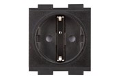 Övriga kablar - Crestron Electronics Crestron FT2A-PWR-EU series FT2A-PWR-EU-1-BASIC - power socket-outlet - European "Schuko" power outlet module single - 1 gang - 1 power socket - black - FT2A-PWR-EU-1-BASIC