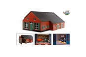 Träleksaker - Kids Globe Farm House with Stable 1:32 - 610111