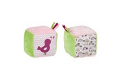 Babyleksaker - Goki Soft Cube with Crinkle Foil and Bell Bird - 65302