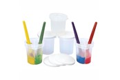 Kreativa spel - Colorations Paint Cup with Lid and 2 Divider Compartments Set of 5 - CHSPLITC
