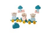 Babyleksaker - Abrick Animal Train Bear with Building Blocks in Suitcase 28 pcs. - 7923