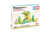 Byggset - PicassoTiles Safari 26pcs magnetic set with 8 figures - PTQ22