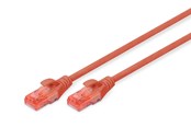 Nätverkskabel - DIGITUS CAT 6 U-UTP Patch Cord - 5m - Röd - 5m - DK-1617-050/R