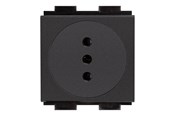 Övriga kablar - Crestron Electronics Crestron FT2A-PWR-IT series FT2A-PWR-IT-1-BASIC - power socket mechanism - Italy - 1 power socket - black - FT2A-PWR-IT-1-BASIC