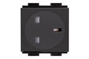 Övriga kablar - Crestron Electronics Crestron FT2A-PWR-UK series FT2A-PWR-UK-1-BASIC - power socket mechanism - 1 power socket - black - FT2A-PWR-UK-1-BASIC