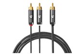 Ljudkabel - Nedis subwoofer cable - 3 m - CATB24000GY30