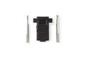 Övriga kablar - Nedis D-Sub Connector Hood | D-SUB 9-Pin | Neutral | Nickel Plated - CCGB52890BK