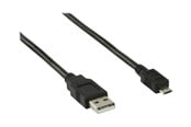 USB-kabel - Nedis - USB cable - USB to Micro-USB Type B - 3 m - CCGB60500BK30